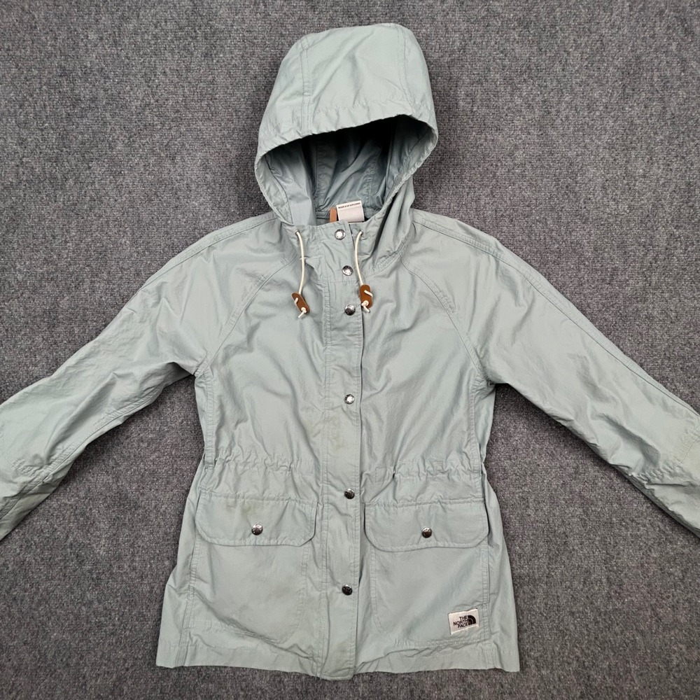 The North Face Antora Rain Jacket Women S Green Waterprooof Hooded Coat Gorpcore